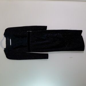 ZY . HT Crystal Embelished Black Velvet Midi Dress Size S